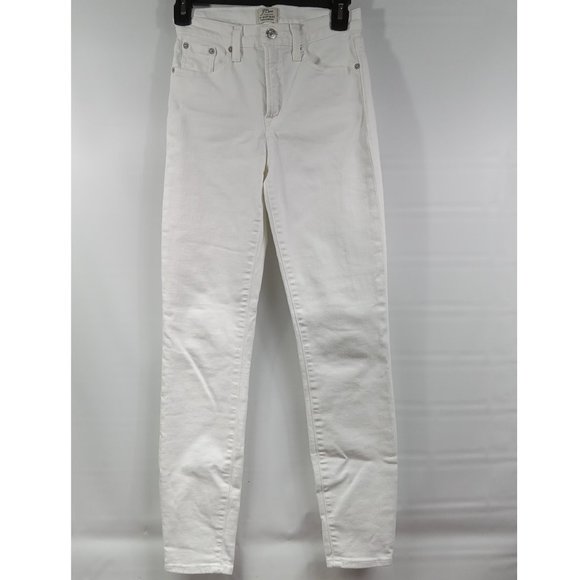 J. Crew Denim - J. Crew 9" High-Rise Toothpick Jeans White Denim Size 25